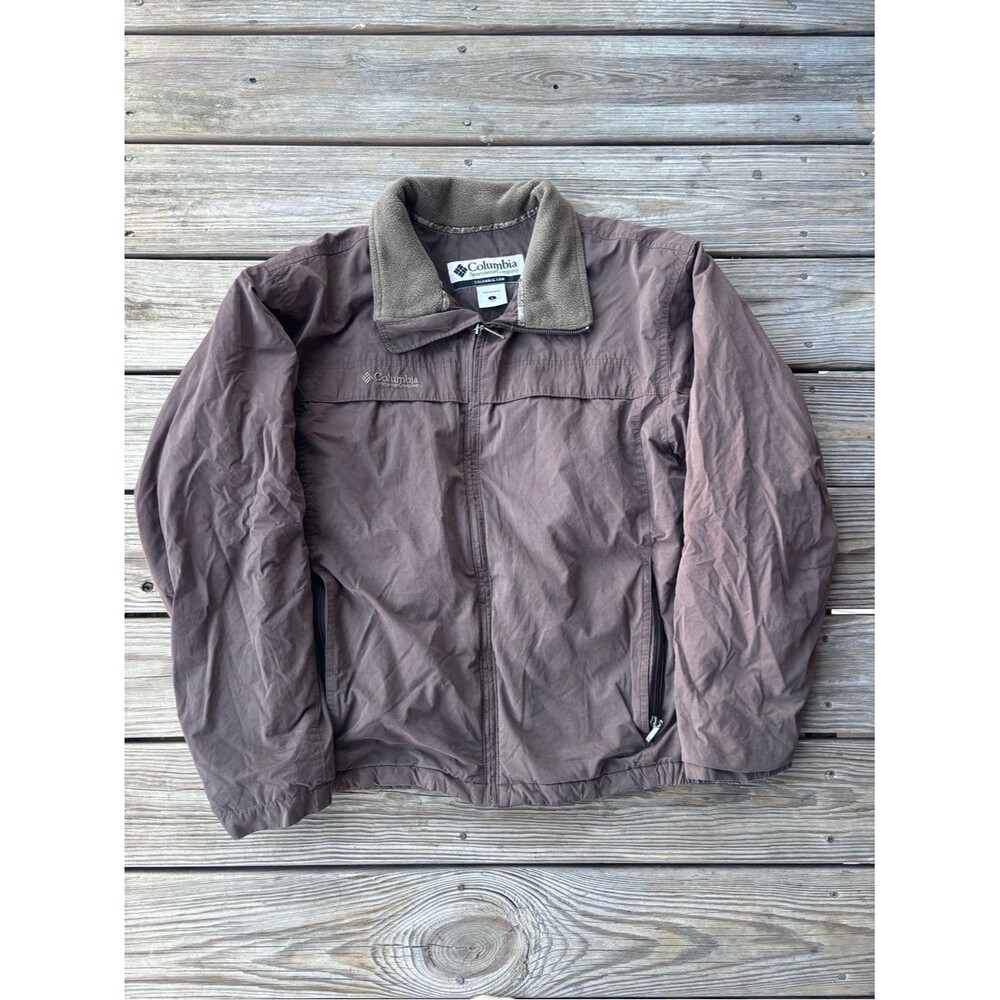 Columbia Men’s Brown Fleece Lined Zip Jacket